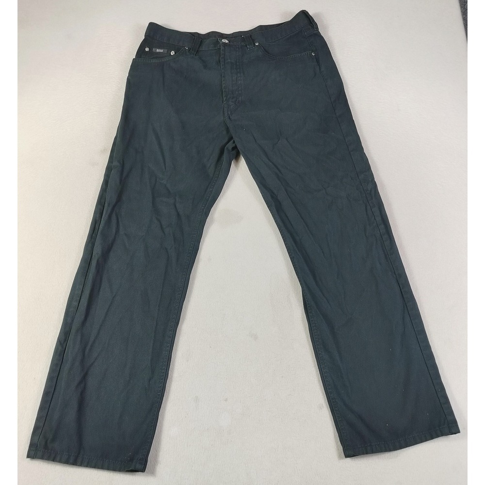 Hugo Boss Alabama Jeans Mens 36 Black Corduroy Straight Regular Fit Casual